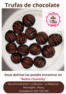 Trufas de chocolate de Bellos Chantilly